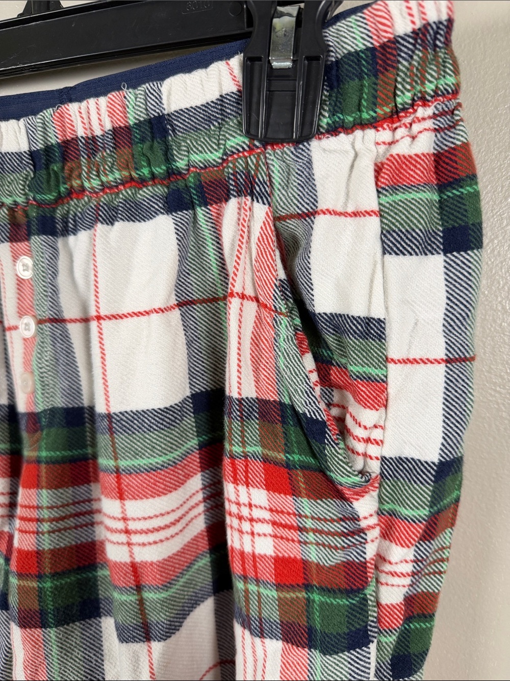 Aerie Plaid Flannel Lounge Pants in Red, Green & White XS Short - Picture 4 of 6